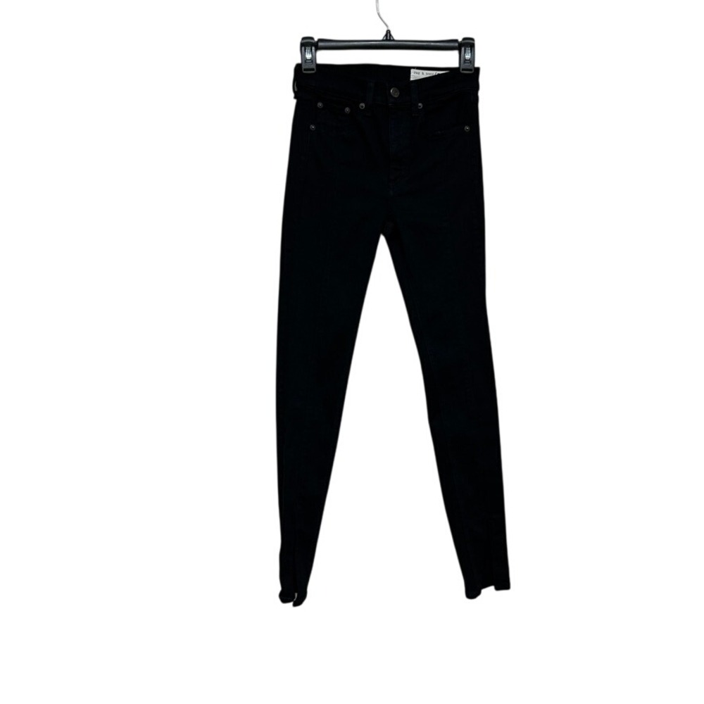 Rag & Bone Women's Black Solid Mid Rise Slim Fit Cate Ankle Skinny Jeans Size 24 - Picture 5 of 9